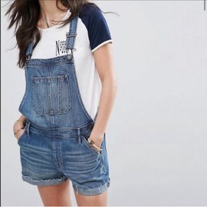 Abercrombie & Fitch Denim Short Overalls